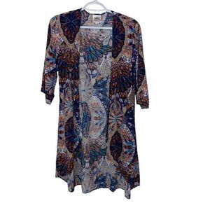 Cowgirl Justice Boho Floral Kimono Cardigan Duster Jacket Multi-Color‎ Medium